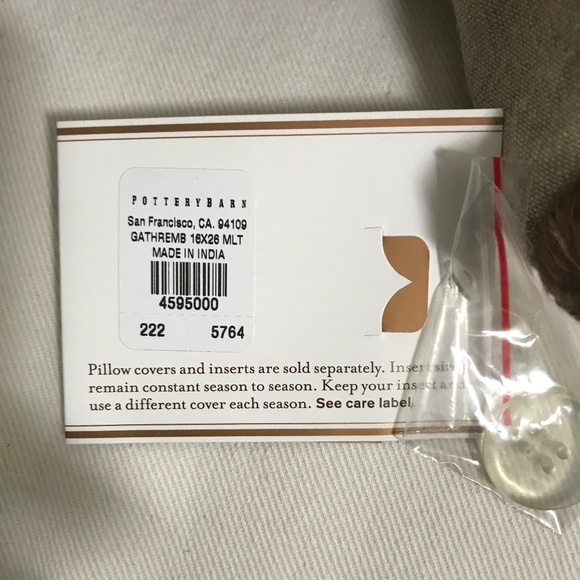 Pottery Barn GATHER Pillow Cover, NWT - Picture 3 of 3